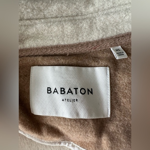 Aritzia Babaton Atelier Cormac Coat 96% Wool Tan Colour Size Extra Small - Picture 10 of 16